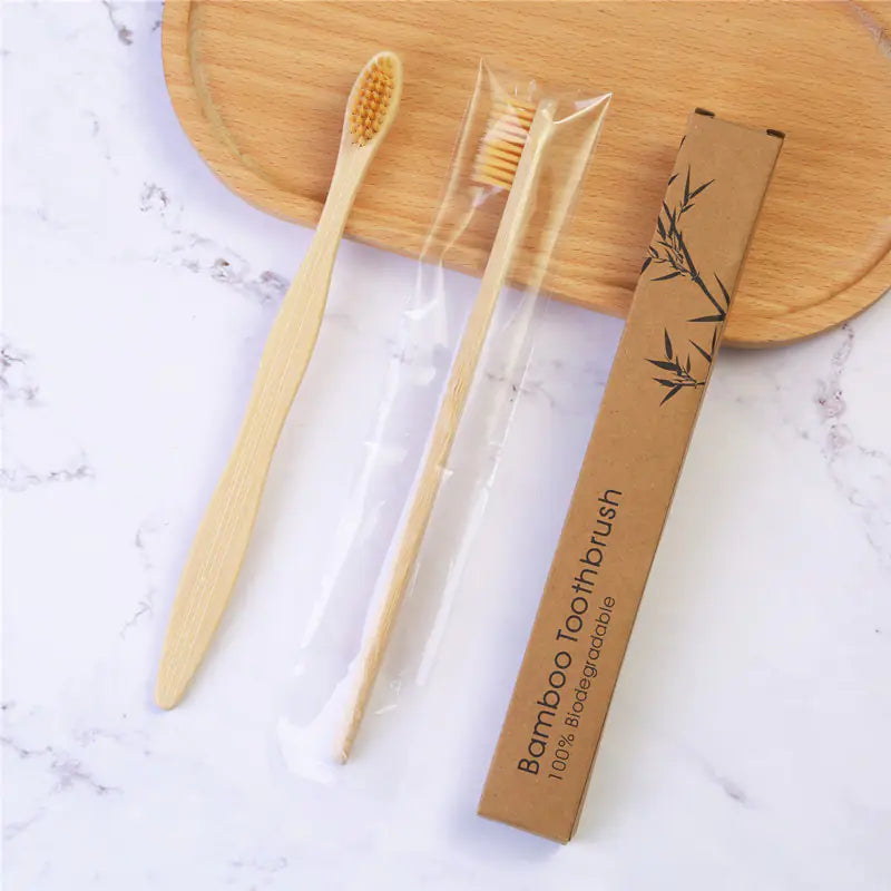 Rainbow Color Bamboo Charcoal Soft Adult Toothbrush