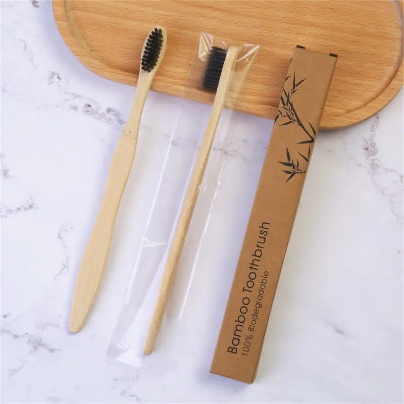 Rainbow Color Bamboo Charcoal Soft Adult Toothbrush