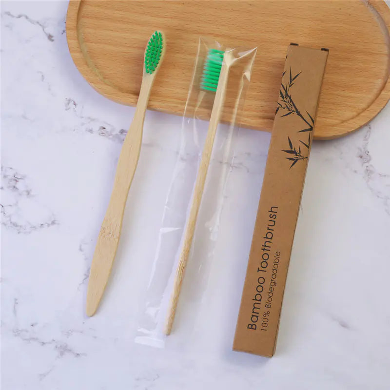 Rainbow Color Bamboo Charcoal Soft Adult Toothbrush