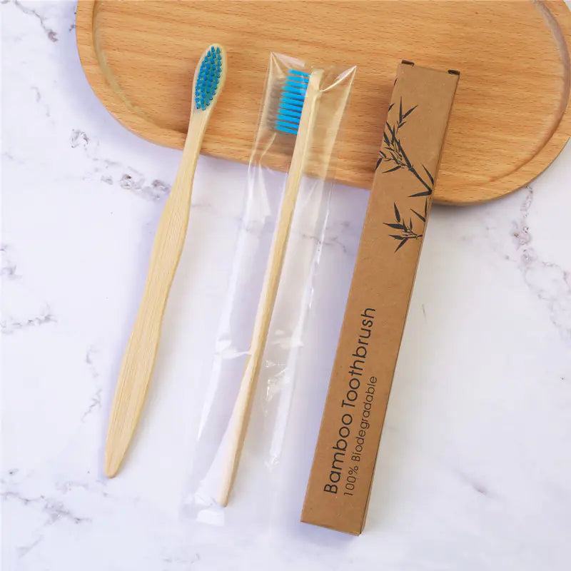 Rainbow Color Bamboo Charcoal Soft Adult Toothbrush