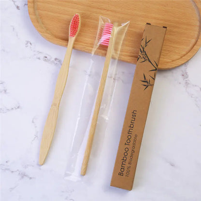 Rainbow Color Bamboo Charcoal Soft Adult Toothbrush