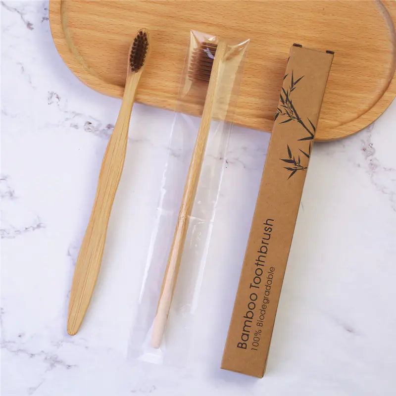 Rainbow Color Bamboo Charcoal Soft Adult Toothbrush